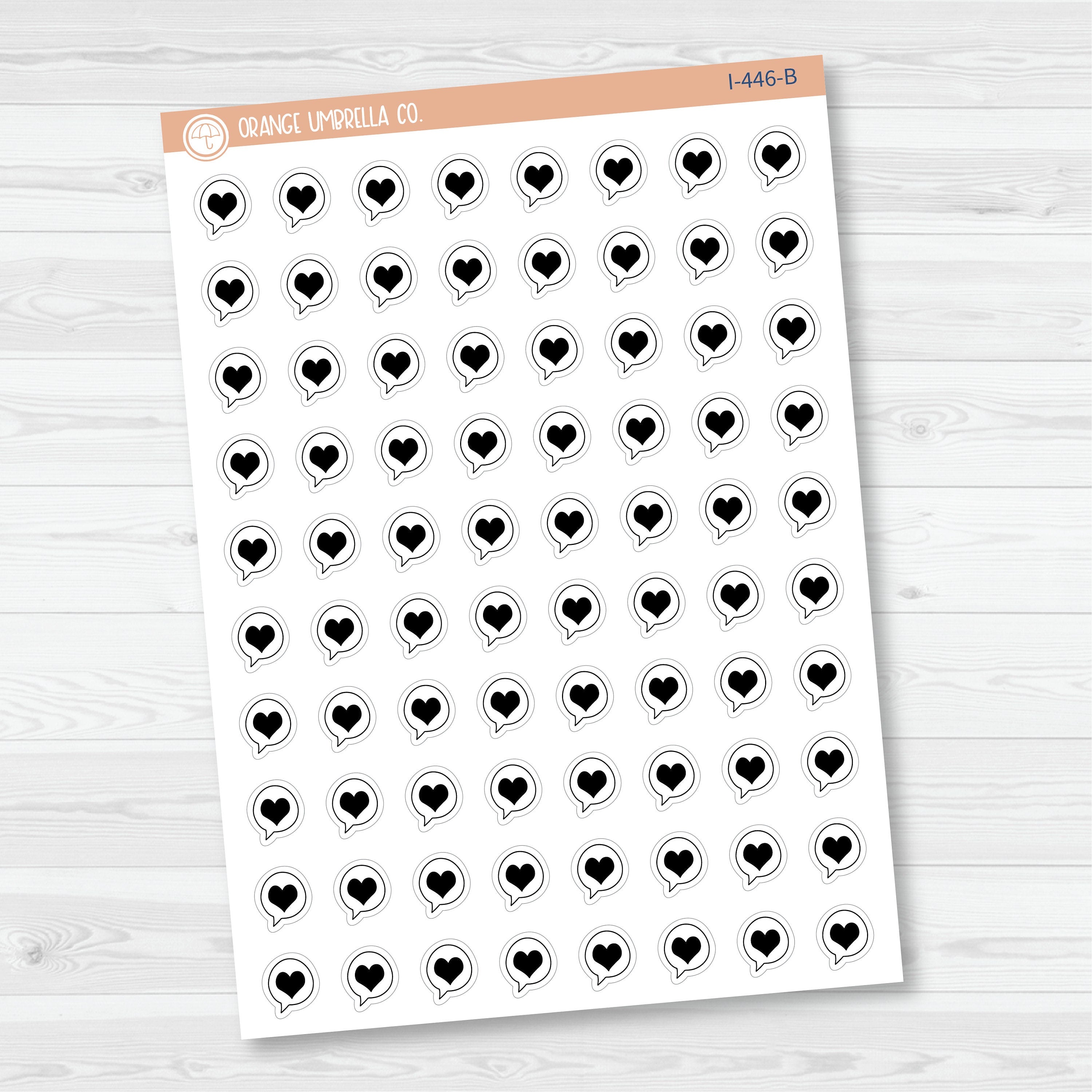 Hand Doodled Speech Bubble Planner Stickers | I-446