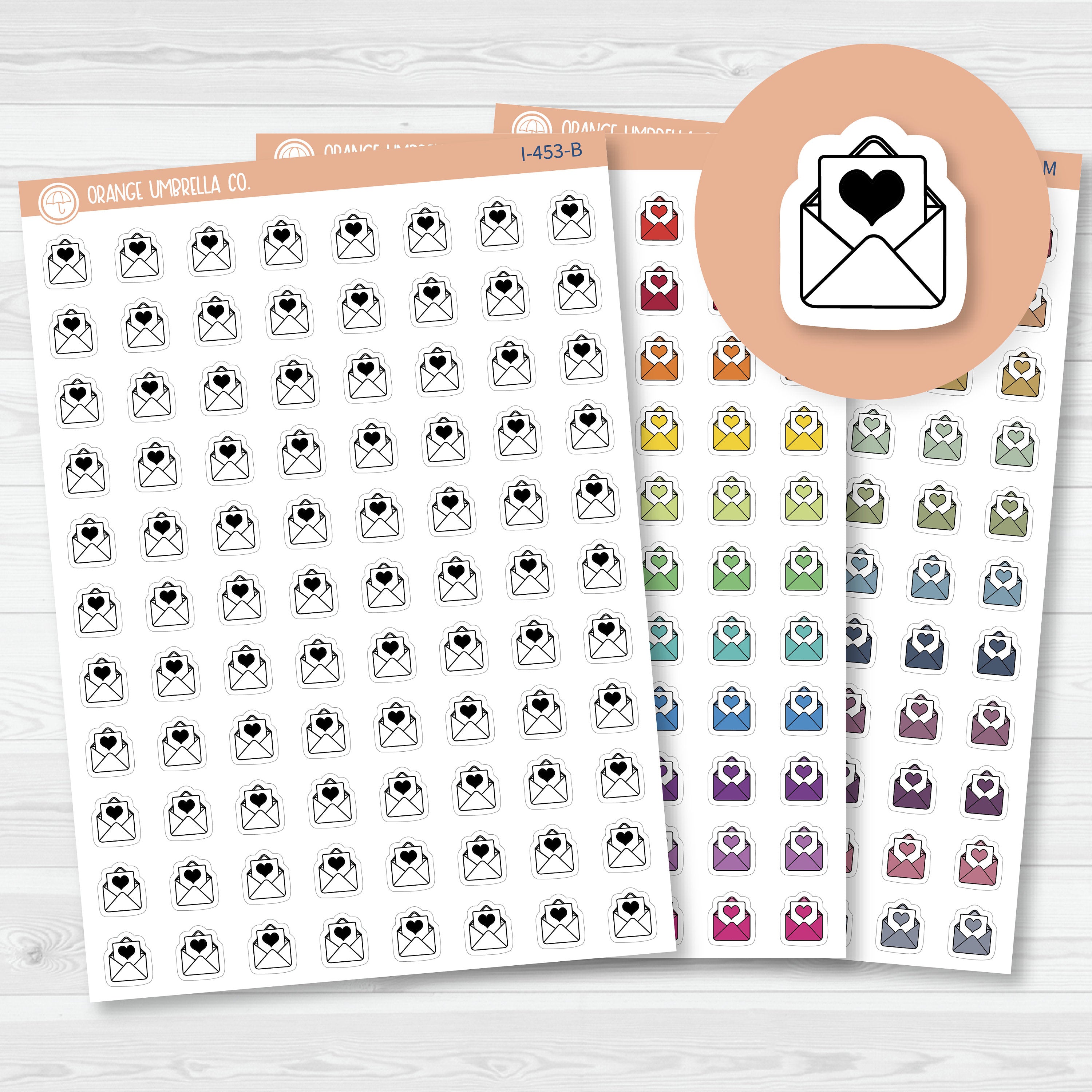 Happy Mail Icons | Hand Doodled Mail Envelope Planner Stickers | I-453
