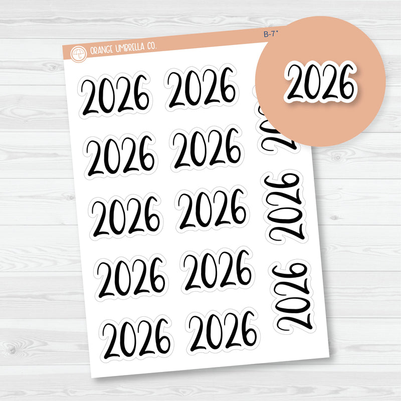 2026 Year Monthly Planner Stickers | F2 Script | B-717-B