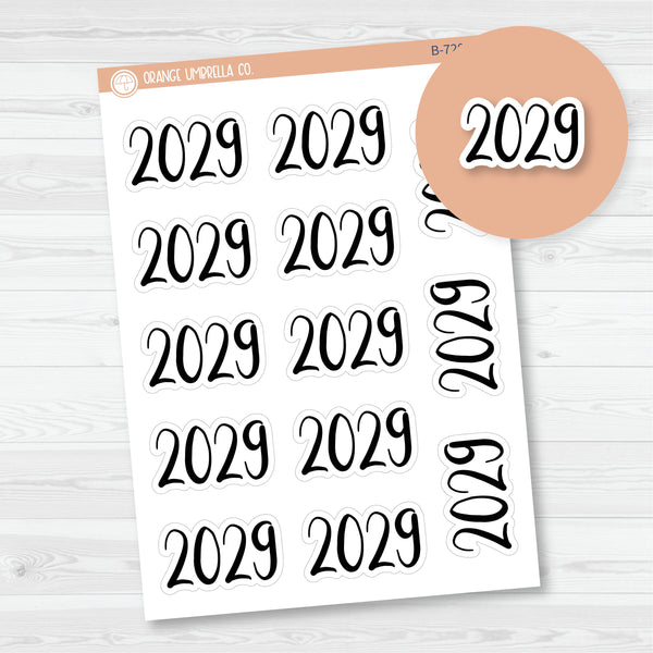 2029 Year Monthly Planner Stickers | F2 Script | B-720-B