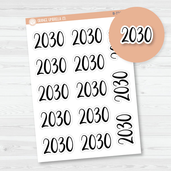 2030 Year Monthly Planner Stickers | F2 Script | B-721-B