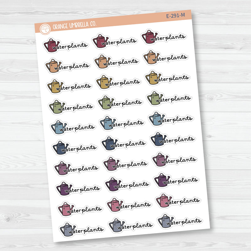 Water Plants Doodle Icon Script Planner Stickers and Labels | F16 | E-291