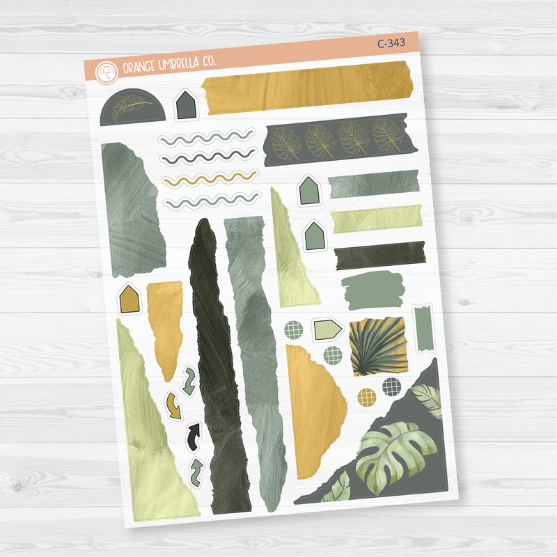 Tropical Plants Deco & Journaling Stickers | C-343