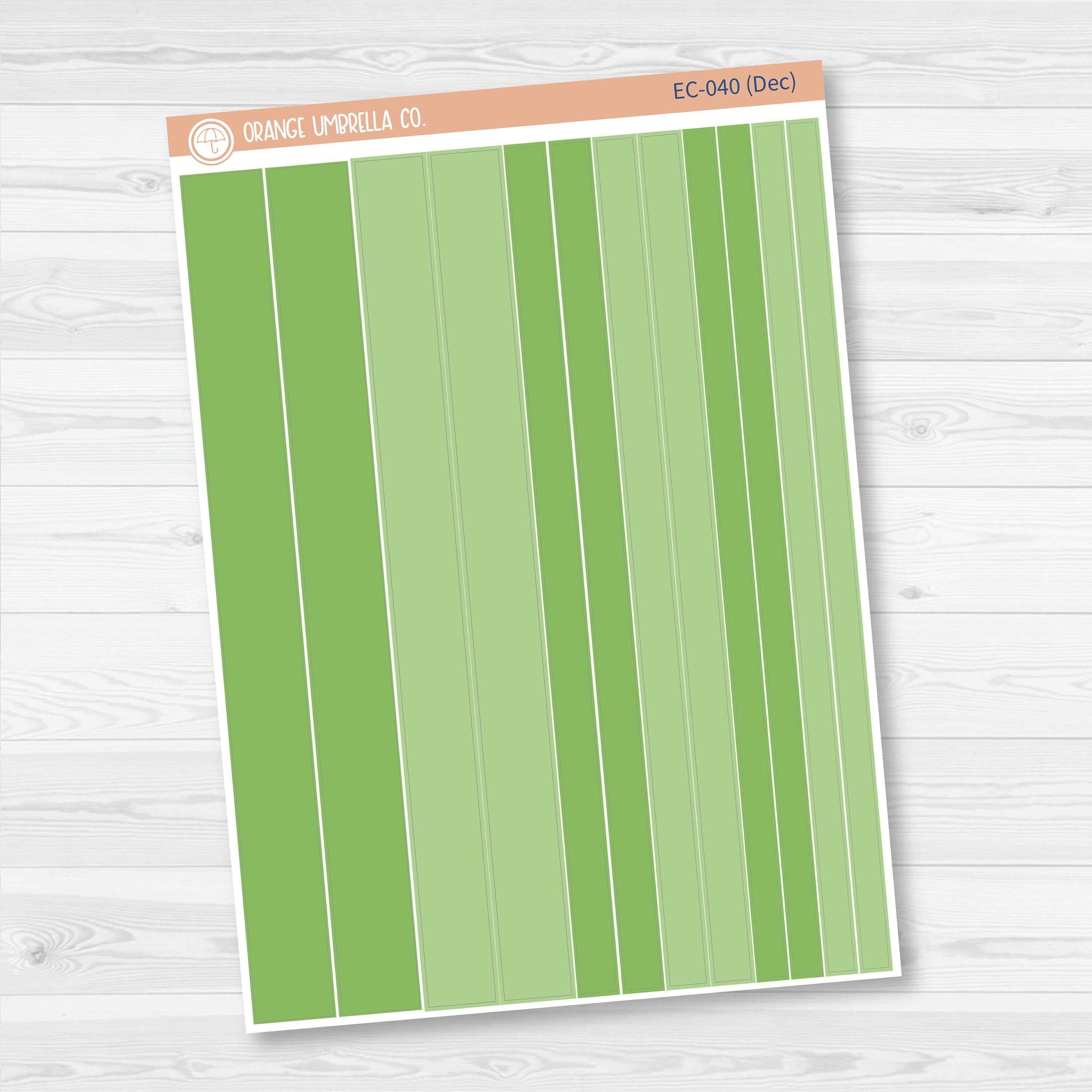 Erin Condren Colored Washi Planner Stickers | Erin Condren Palette | EC-035-040