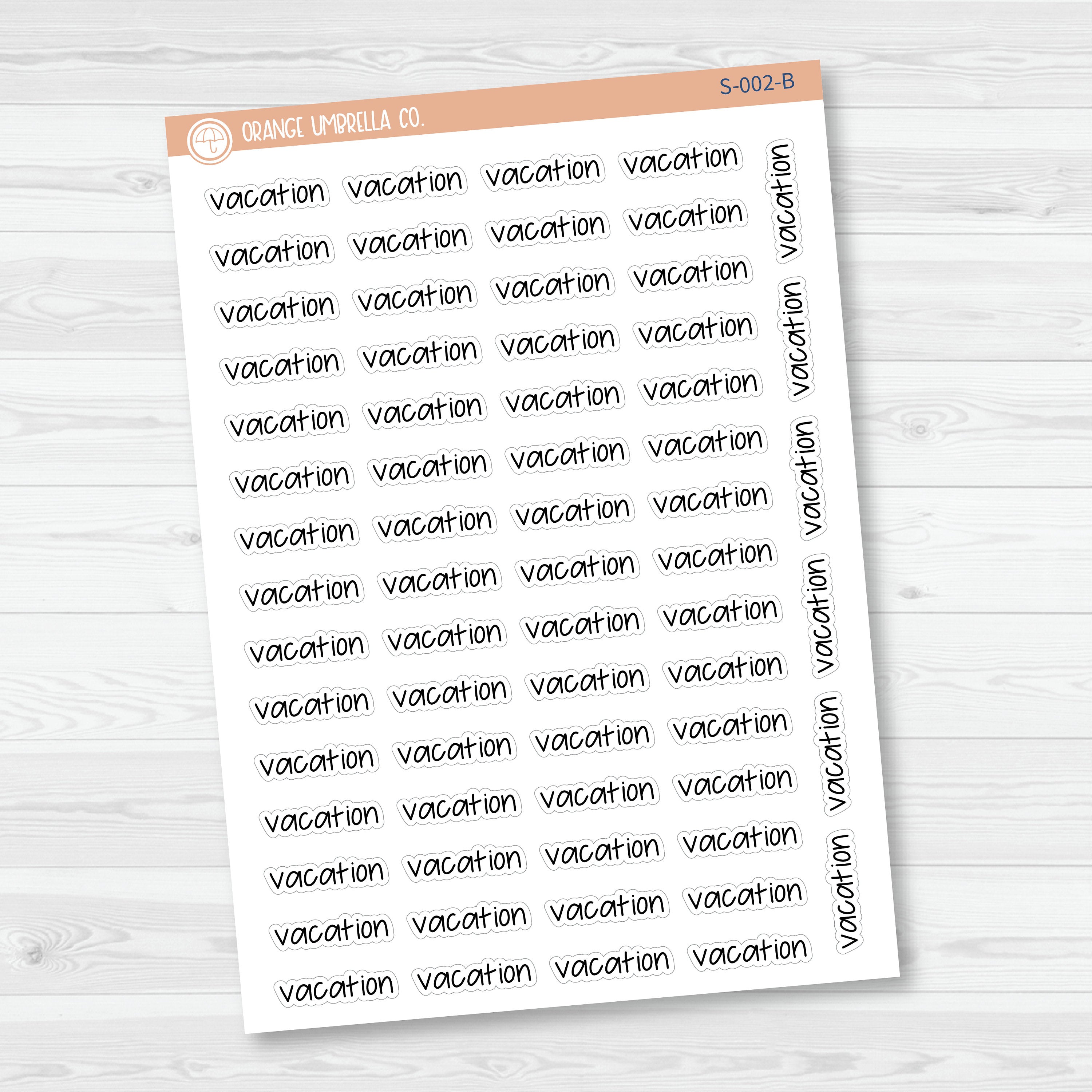 Vacation Script Planner Stickers | FJP | S-002