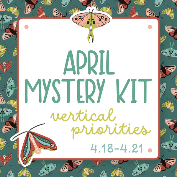Moth and Butterfly April Mystery Kit | Plum Vertical Priorities 7x9 Planner Kit Stickers | New Beginnings | MK26-041