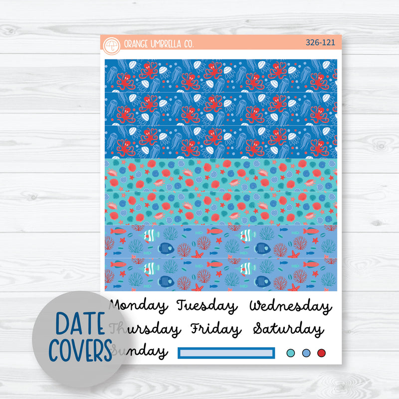 Underwater Ocean Planner Kit | A5 Daily Duo Planner Kit Stickers | Go Fish | 326-121