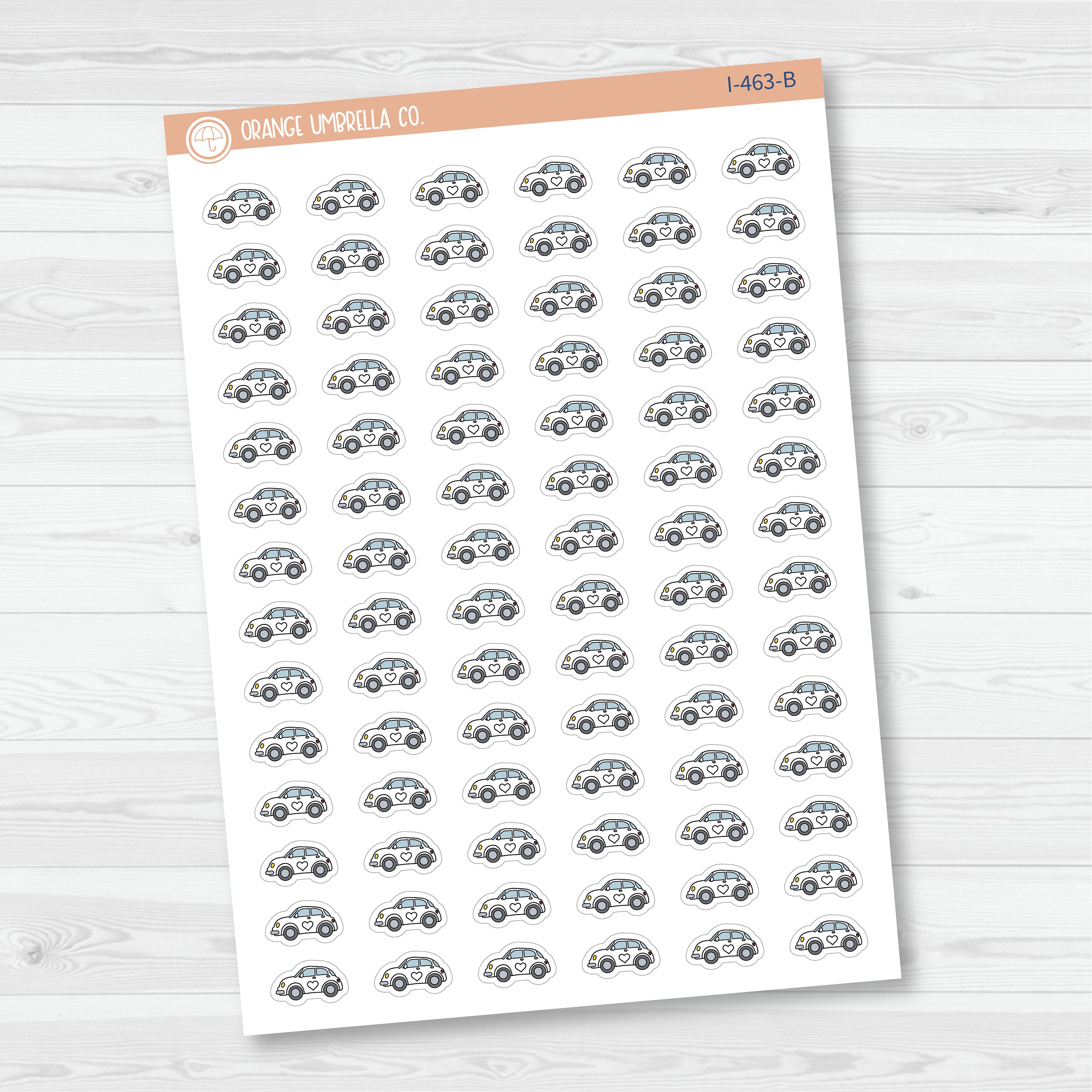 Car Doodle Icon Planner Stickers | I-463
