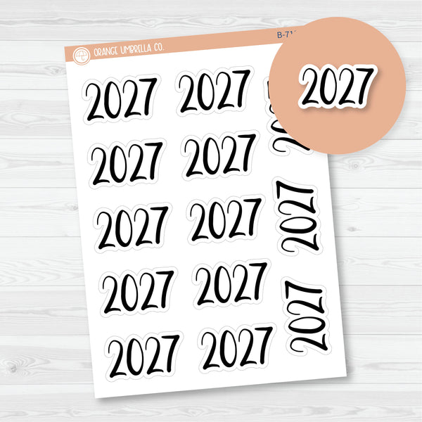 2027 Year Monthly Planner Stickers | F2 Script | B-718-B