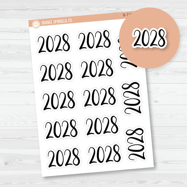 2028 Year Monthly Planner Stickers | F2 Script | B-719-B