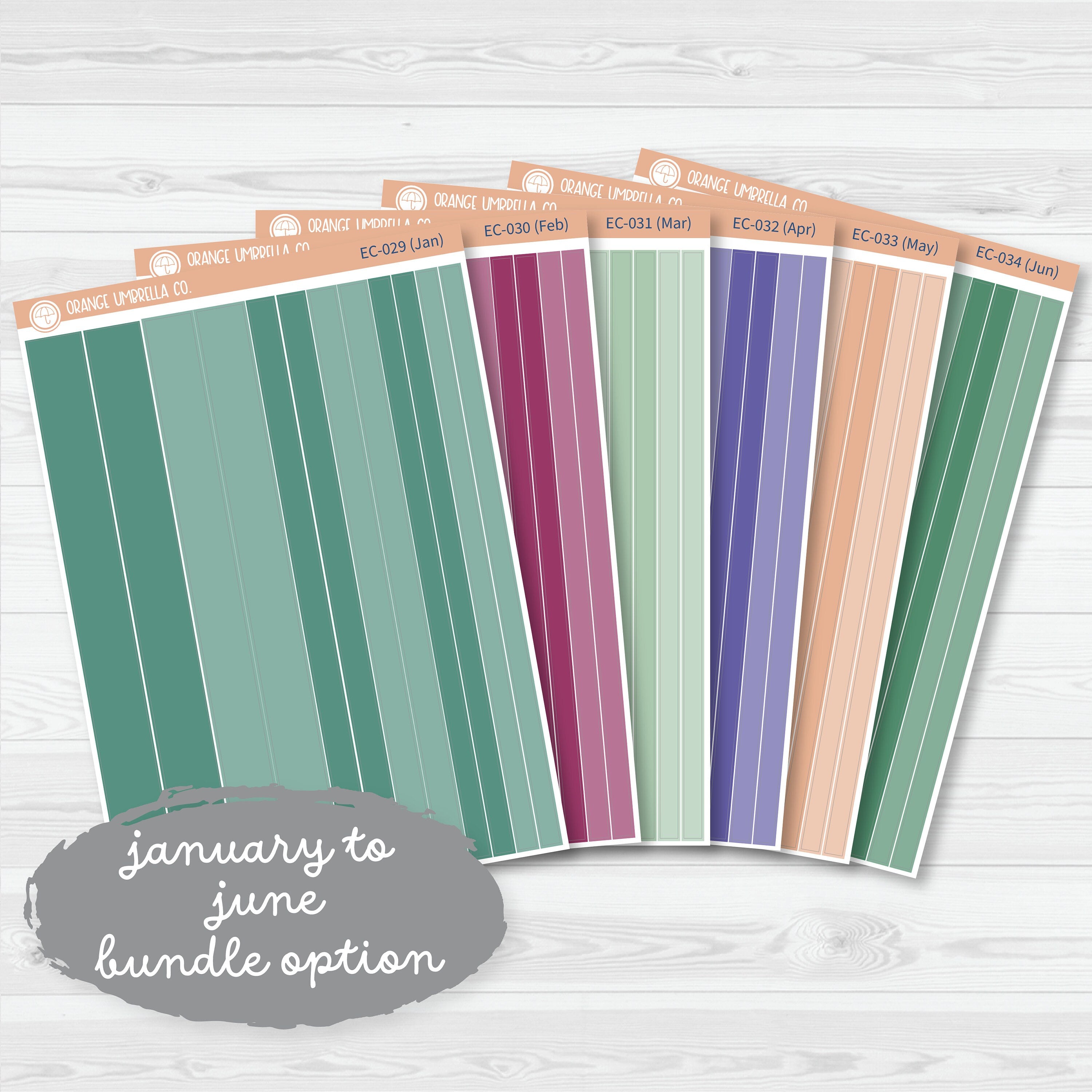 Erin Condren Washi Planner Stickers | Erin Condren Palette | EC-029-034