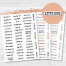 US Holiday - Mini Script Planner Stickers | F8 | S-004