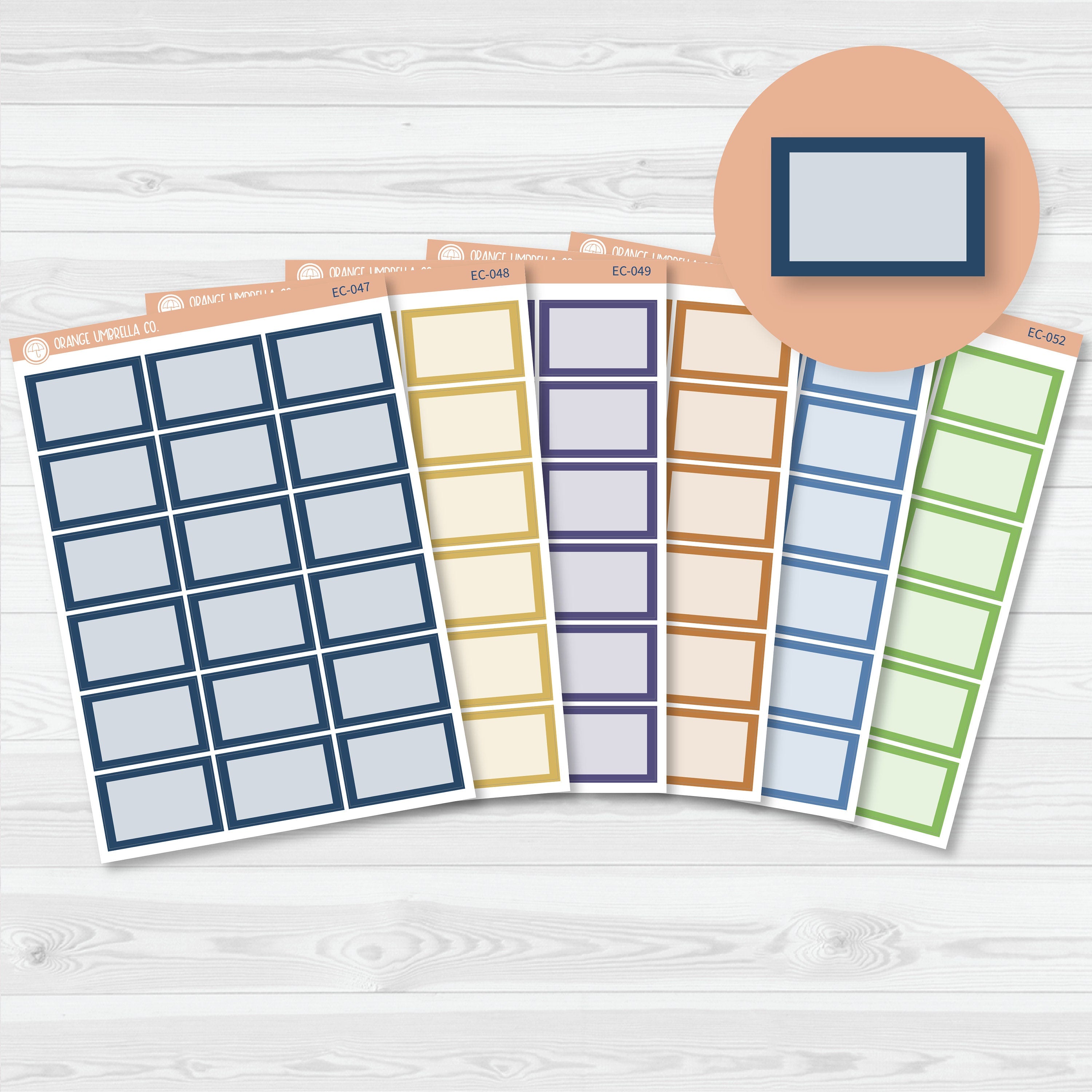 Half Box Label Planner Stickers | for Erin Condren Evolve Palette | EC