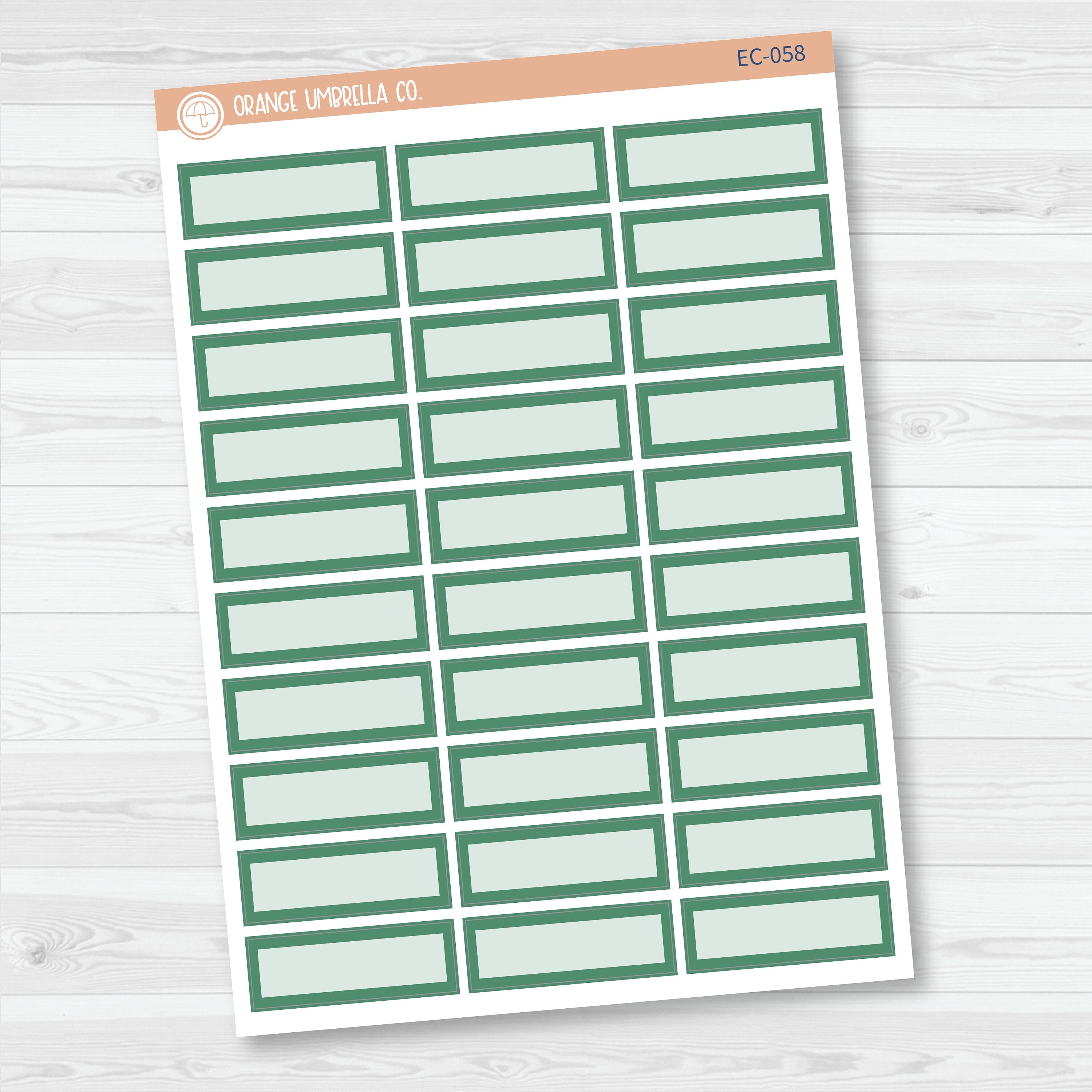 NP-Basic Third Box Label Planner Stickers | Erin Condren Evolve Palette | EC-053-058
