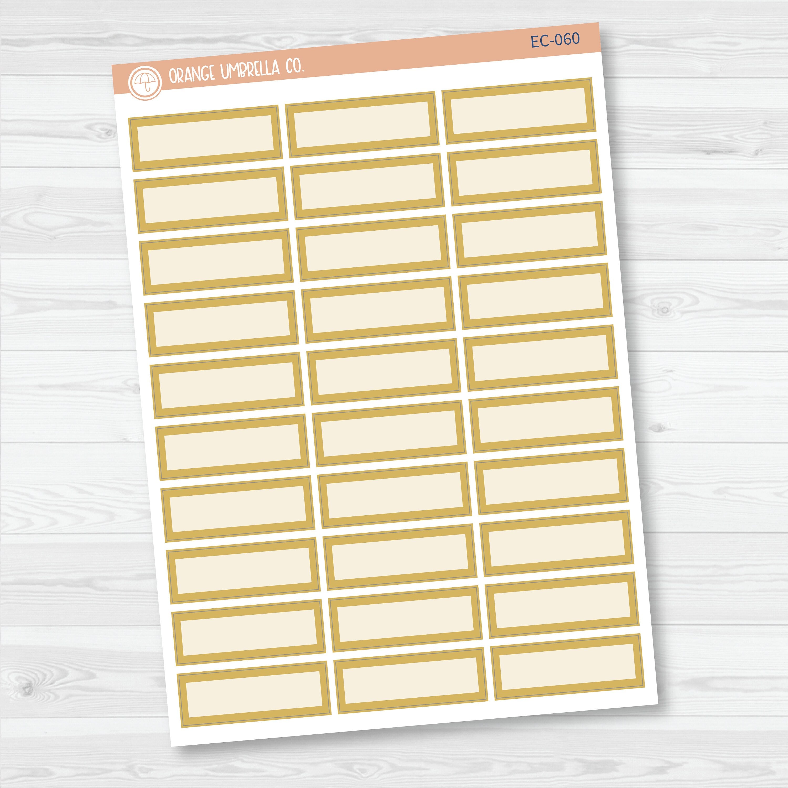 NP-Basic Third Box Label Planner Stickers | for Erin Condren Evolve Palette | EC-059-064