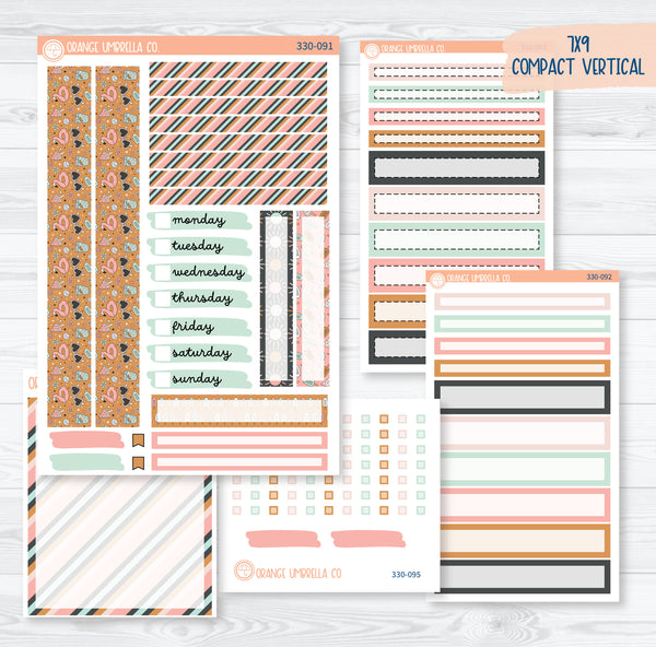 Flamingo Summer Kit | Erin Condren 7x9 Compact Vertical Planner Kit Stickers | Flamingo Floaties | 330-091
