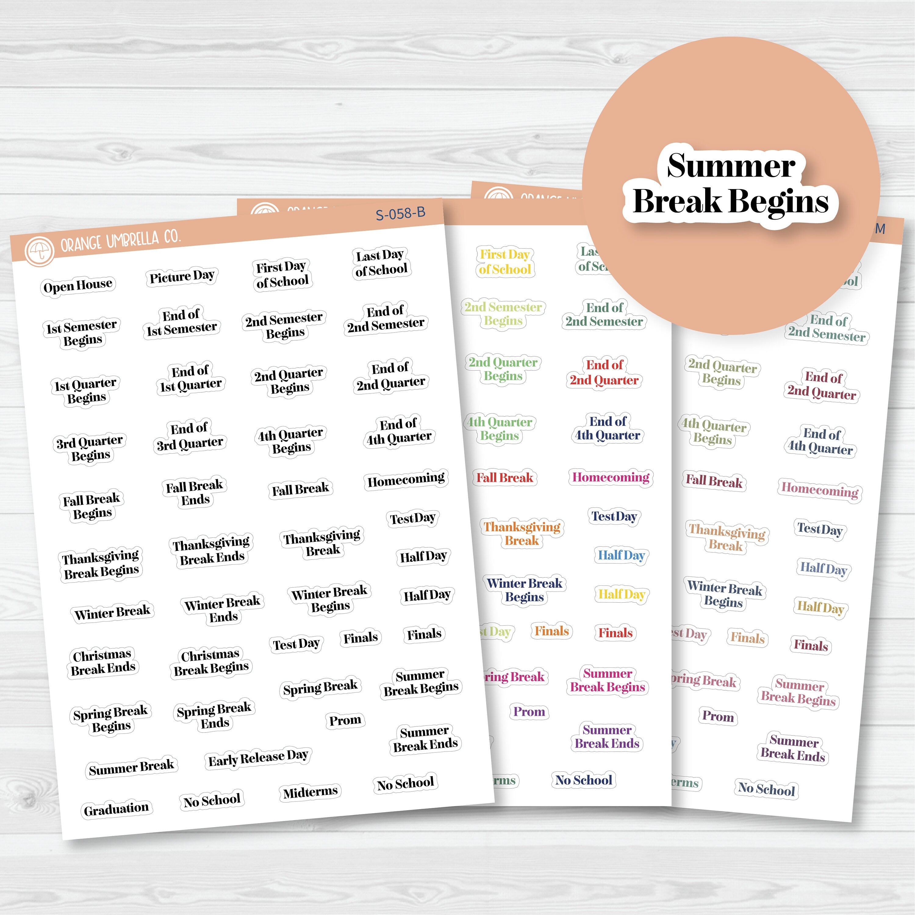 NP-School Related Holiday Mini Script Planner Stickers | F19 | S-058