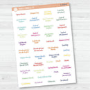 NP-School Related Holiday Mini Script Planner Stickers | F19 | S-058