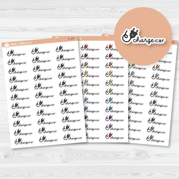 Charge Car Icon Script Planner Stickers and Labels | FC16 | E-297