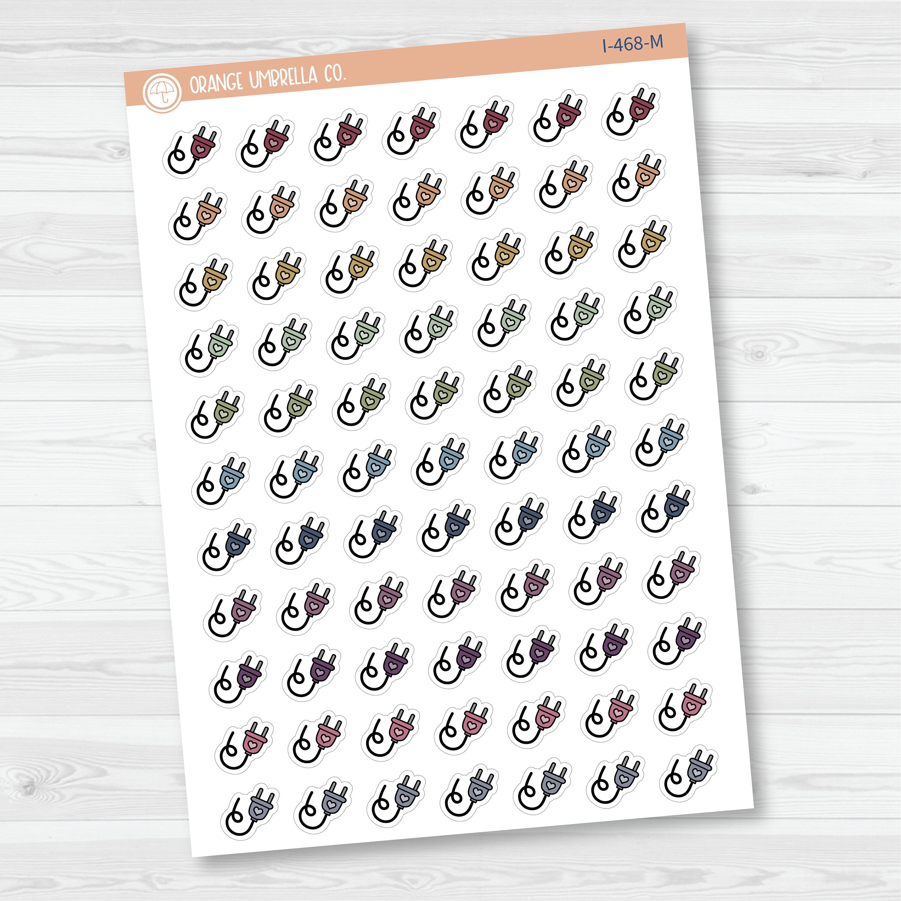 Hand Doodled Plug/Unplug Icon Planner Stickers | I-468