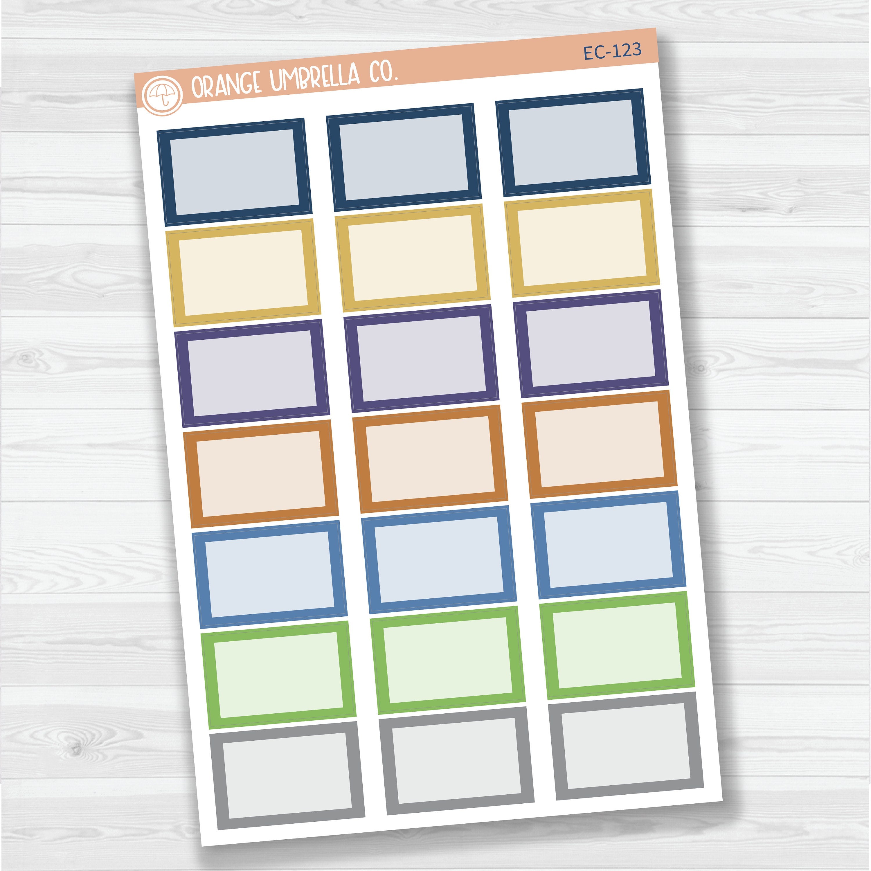 Mixed Half Box Labels Planner Stickers| Erin Condren Evolve Palette | EC-122-123