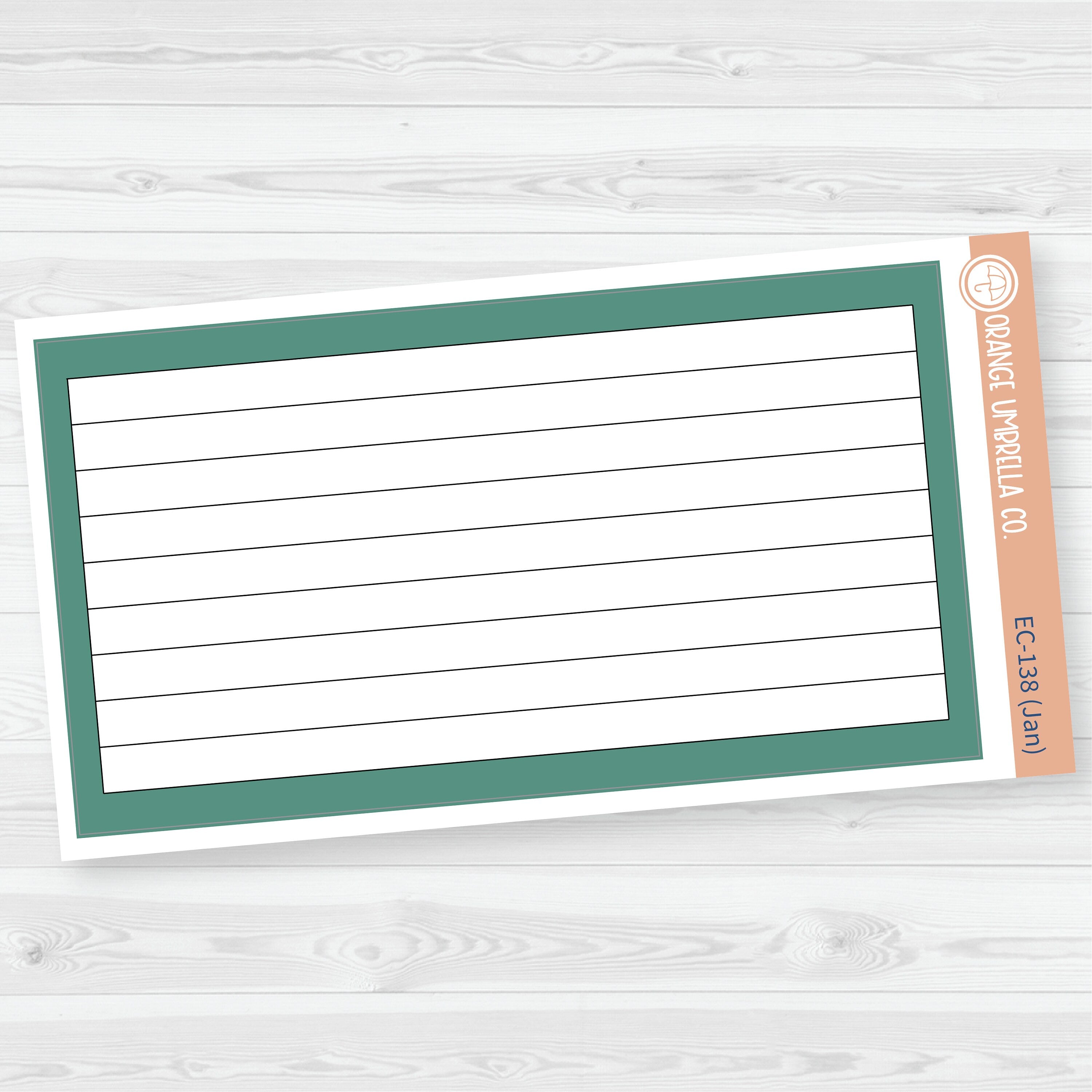 A5 Lined Dashboard Planner Stickers | EC Palette Jan to June | F19 | ECP-138-ECP-143
