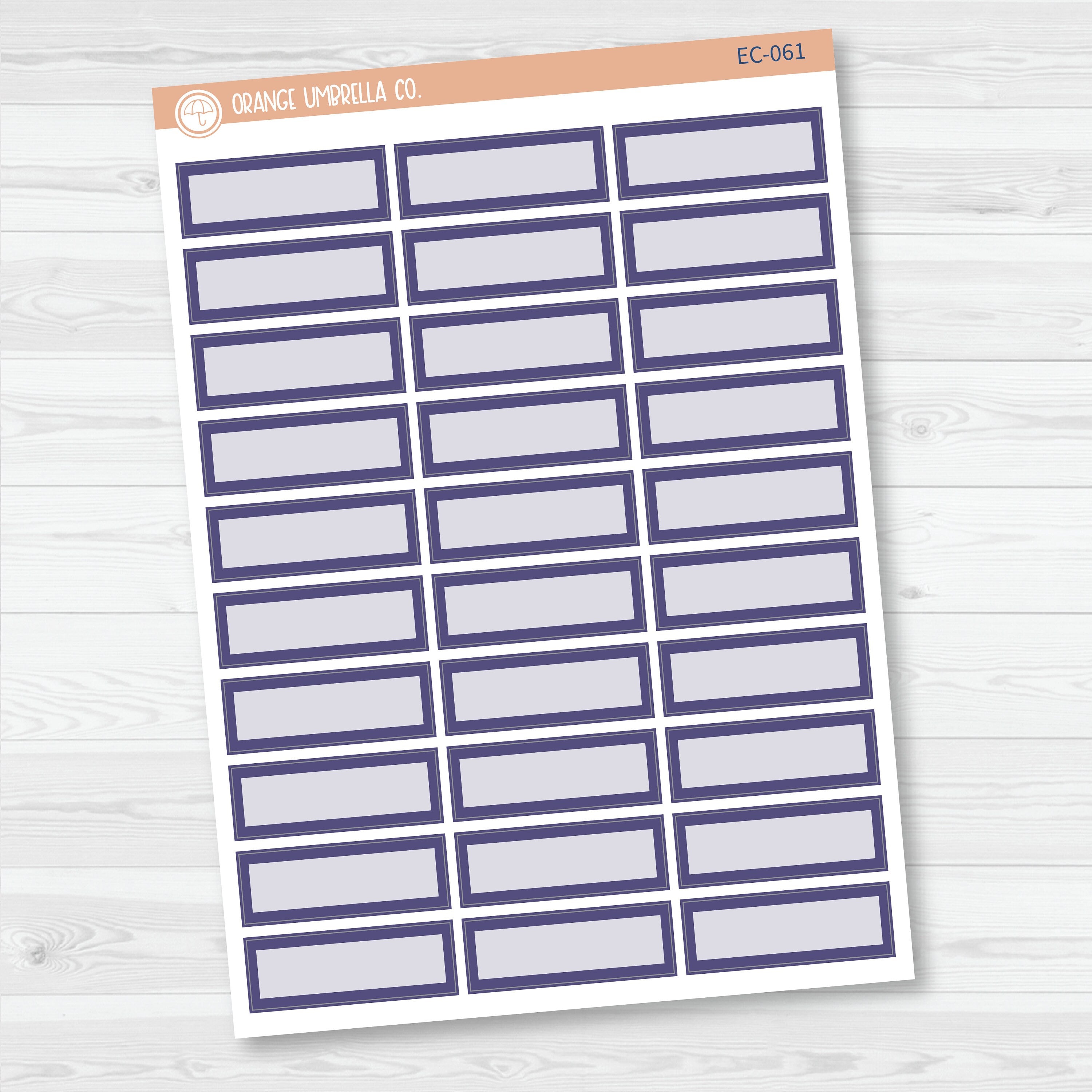 NP-Basic Third Box Label Planner Stickers | for Erin Condren Evolve Palette | EC-059-064