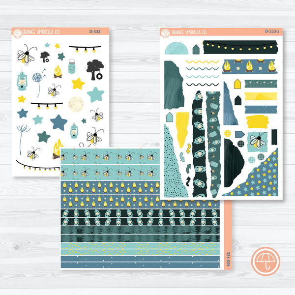 Firefly Summer Night Kit | Deco Journaling Planner Stickers | Light Up | D-333