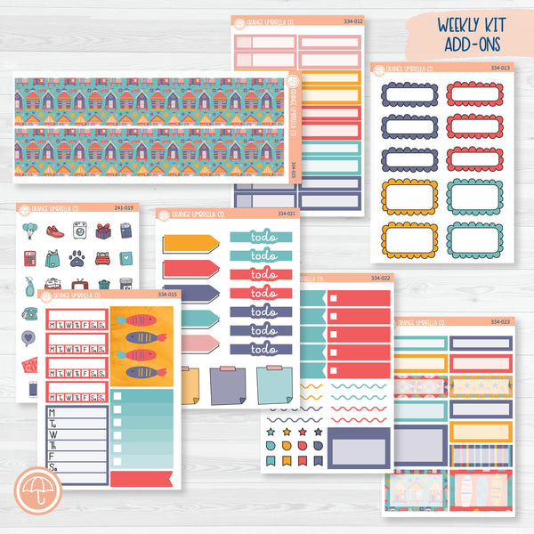 Beachside Vacation Planner Kit | Weekly Add-On Planner Kit Stickers | Feeling Crabby | 334-012