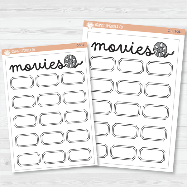 NP-Movie Tracker Full Page A5 & 7x9 Size Deco Planner Stickers | C-383