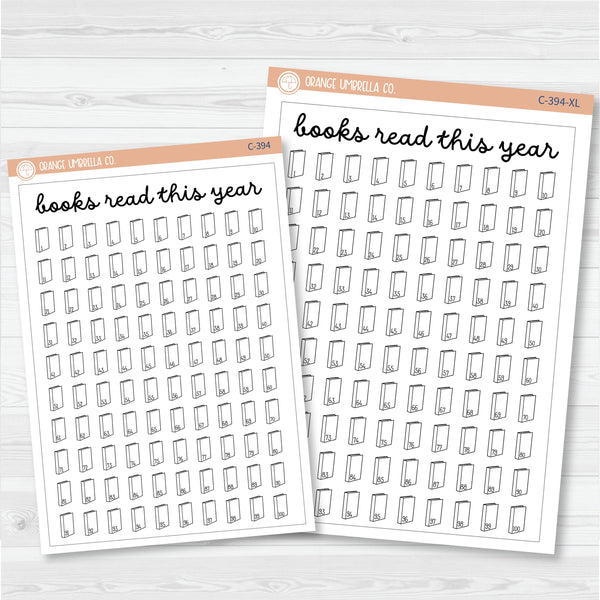 NP-Books Read This Year Full Page A5 & 7x9 Deco Planner Stickers | C-394