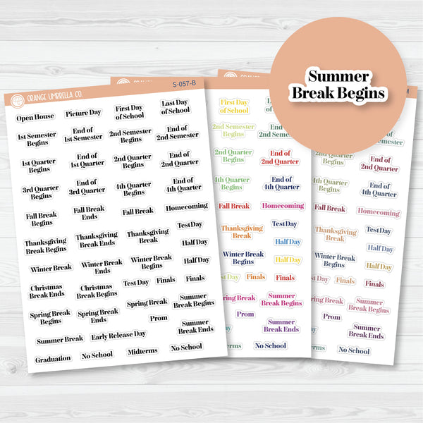 NP-School Related Holiday Script Planner Stickers | F19 | S-057