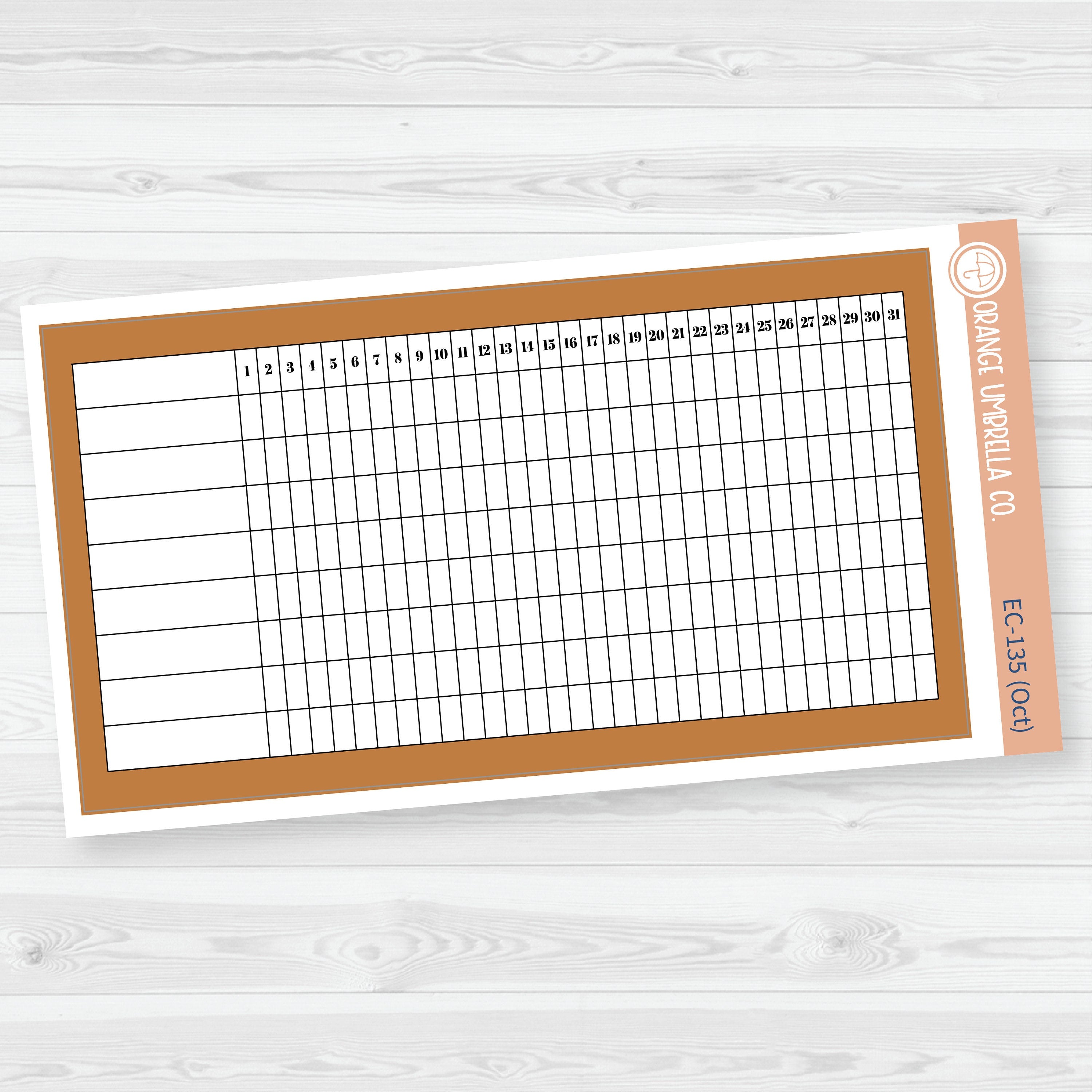 A5 Habit Tracker Dashboard Planner Stickers | EC Palette July to Dec | F19 | ECP-132-ECP-137