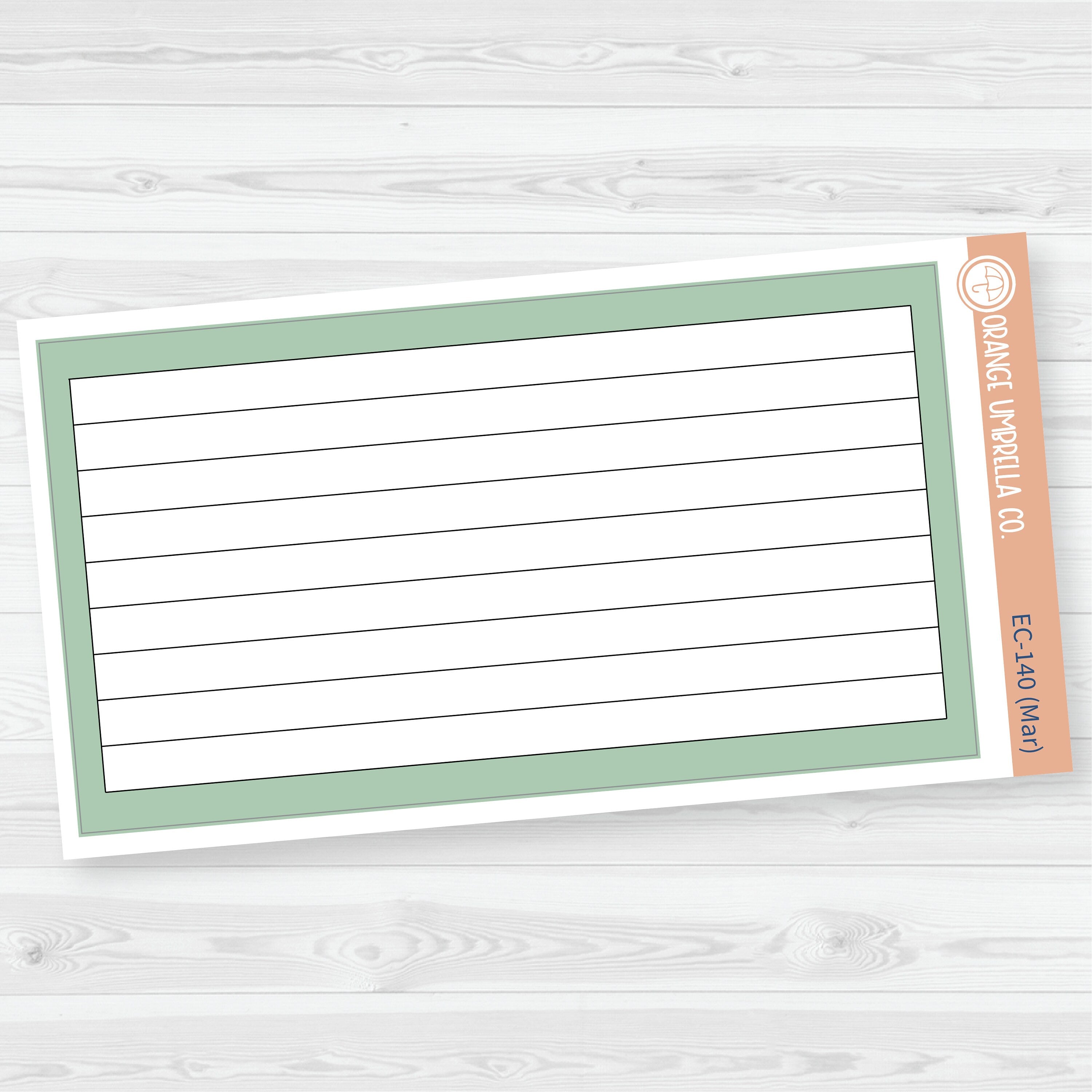 A5 Lined Dashboard Planner Stickers | EC Palette Jan to June | F19 | ECP-138-ECP-143