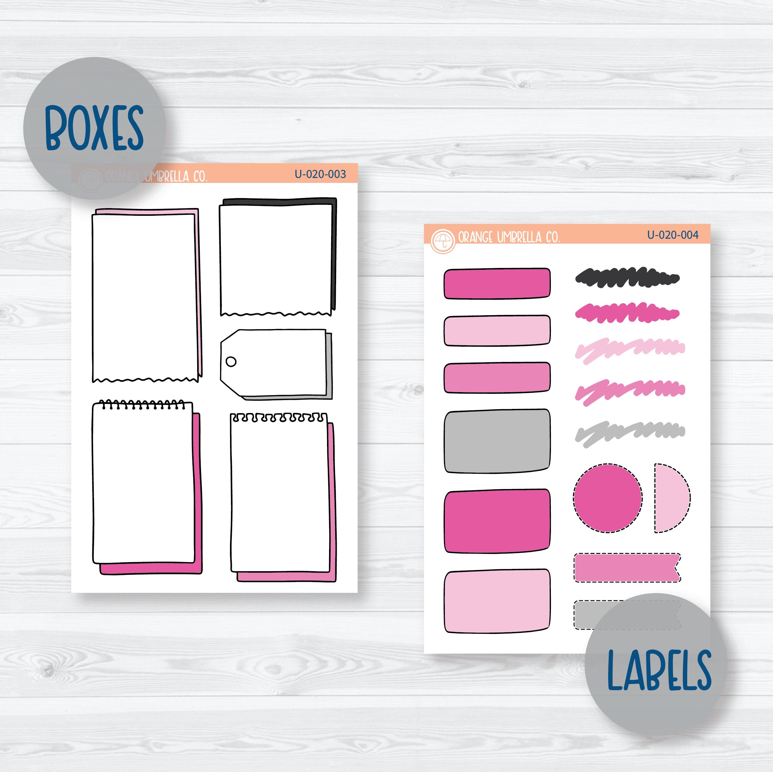 Breast Cancer Awareness Universal Planner Kit | Journal Style Planner Kit Stickers | U-020