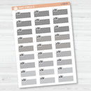 Work Hobonichi Color Stitched Quarter Box Planner Stickers | L-502