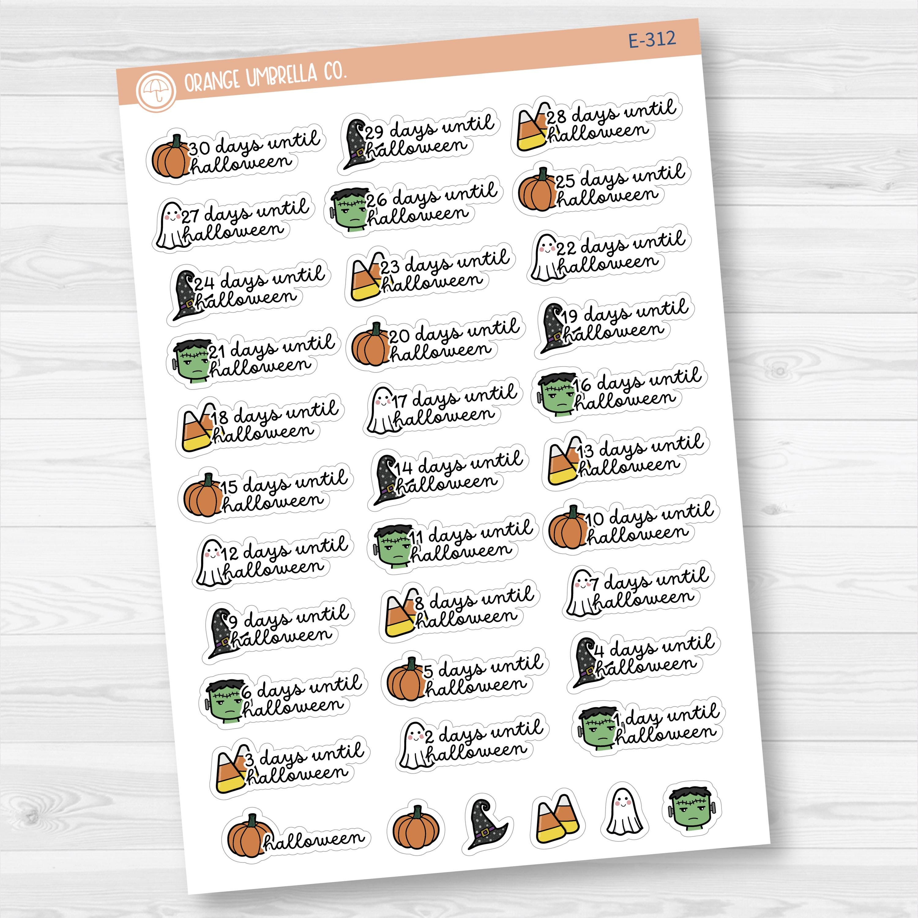 Halloween Countdown Planner Stickers | E-312