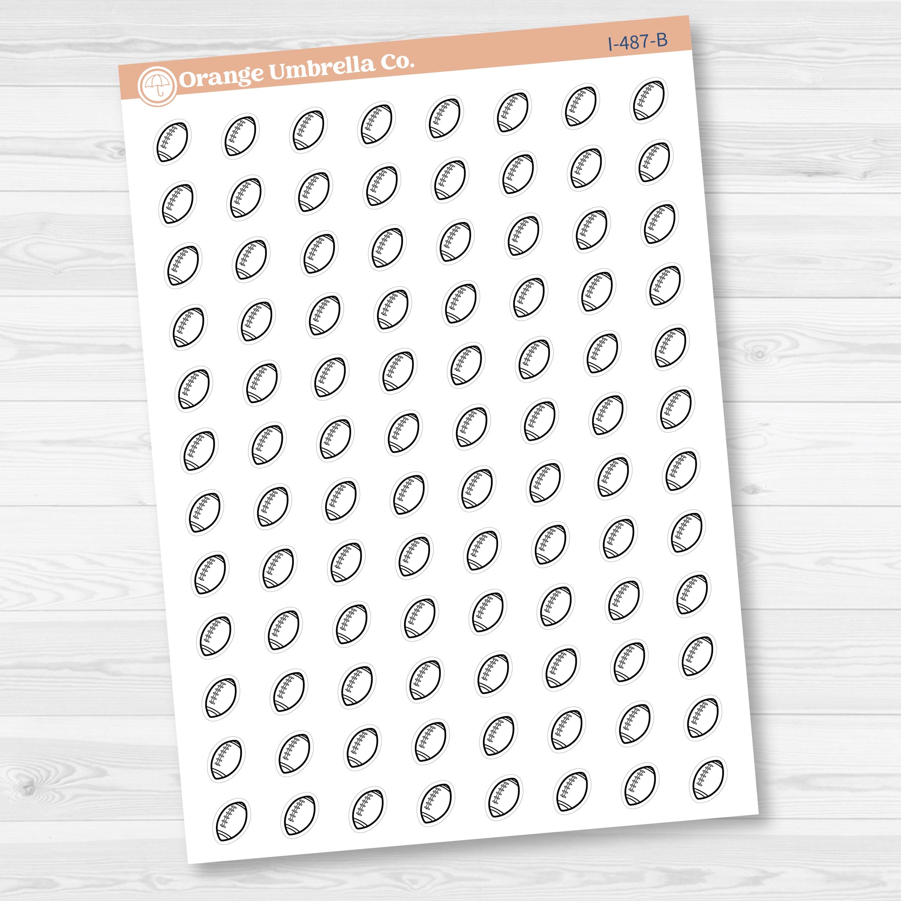 Hand Doodled Football Icon Planner Stickers | I-487