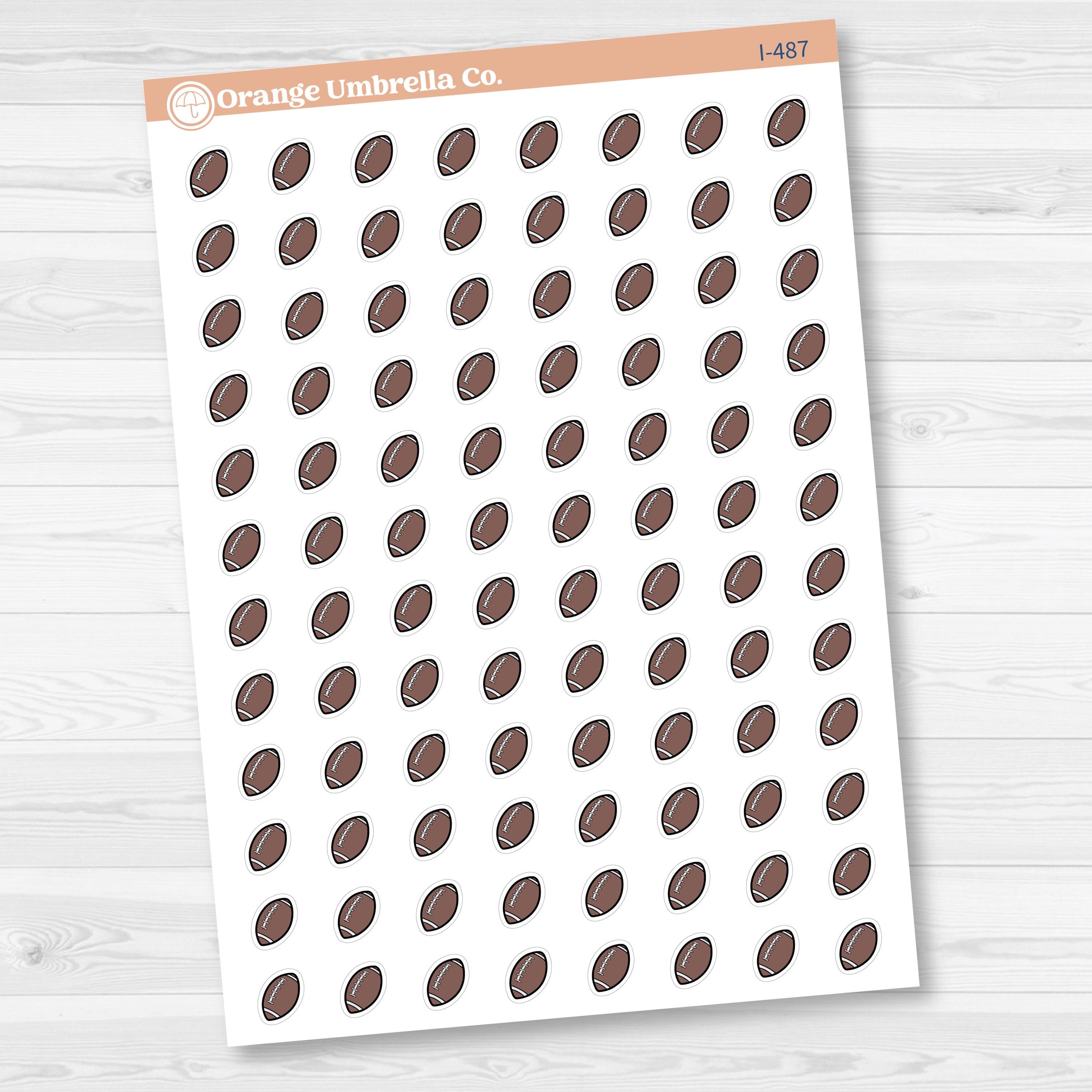Hand Doodled Football Icon Planner Stickers | I-487