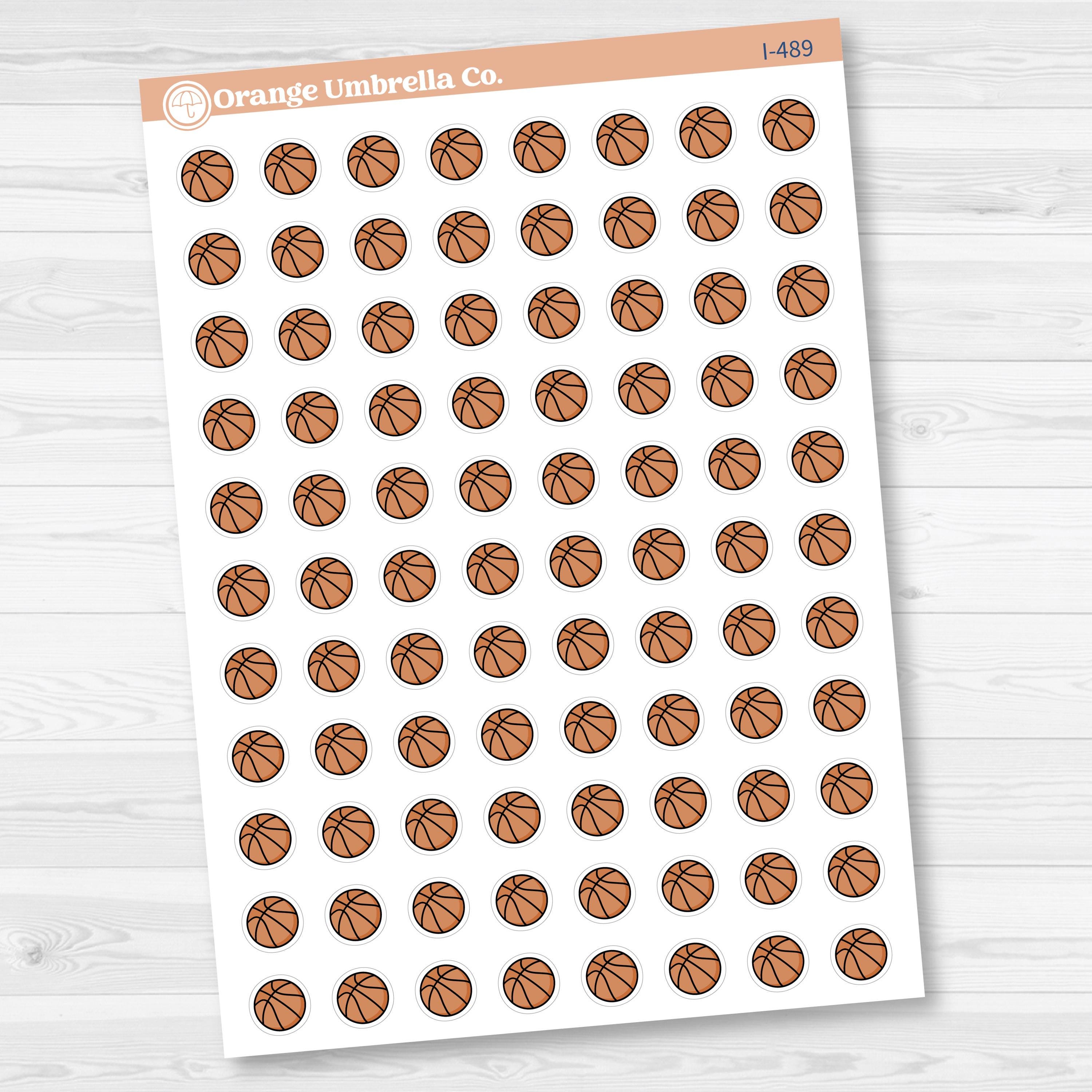 Hand Doodled Basketball Icon Planner Stickers | I-489