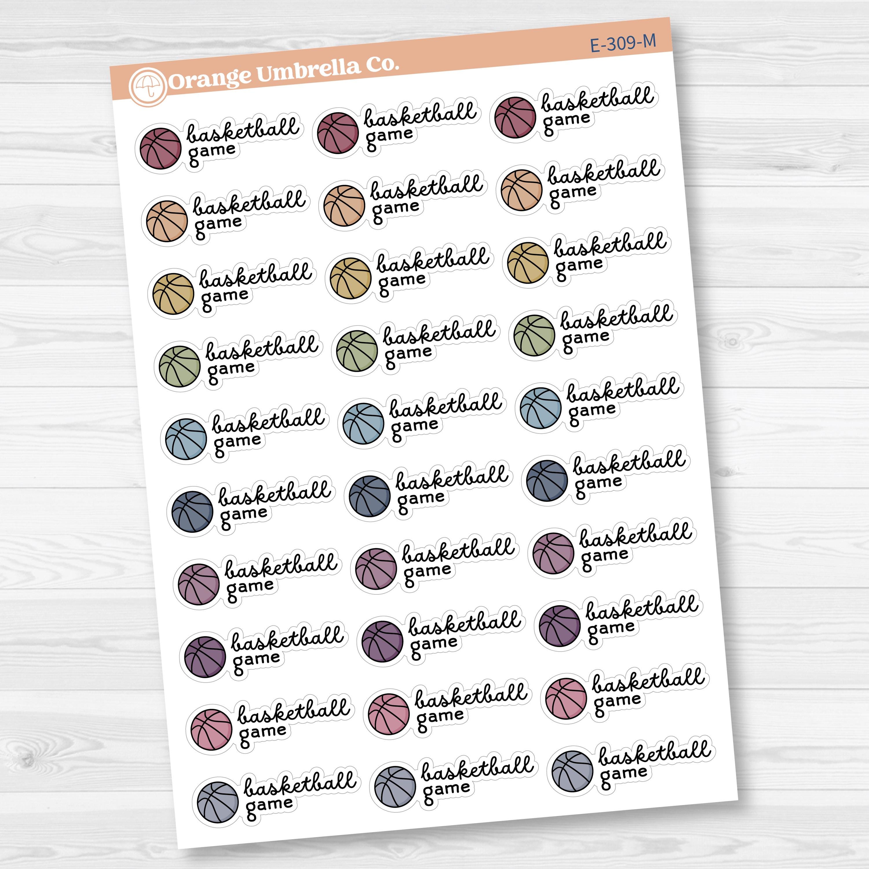 Basketball Game Event Planner Stickers | F16 | E-309