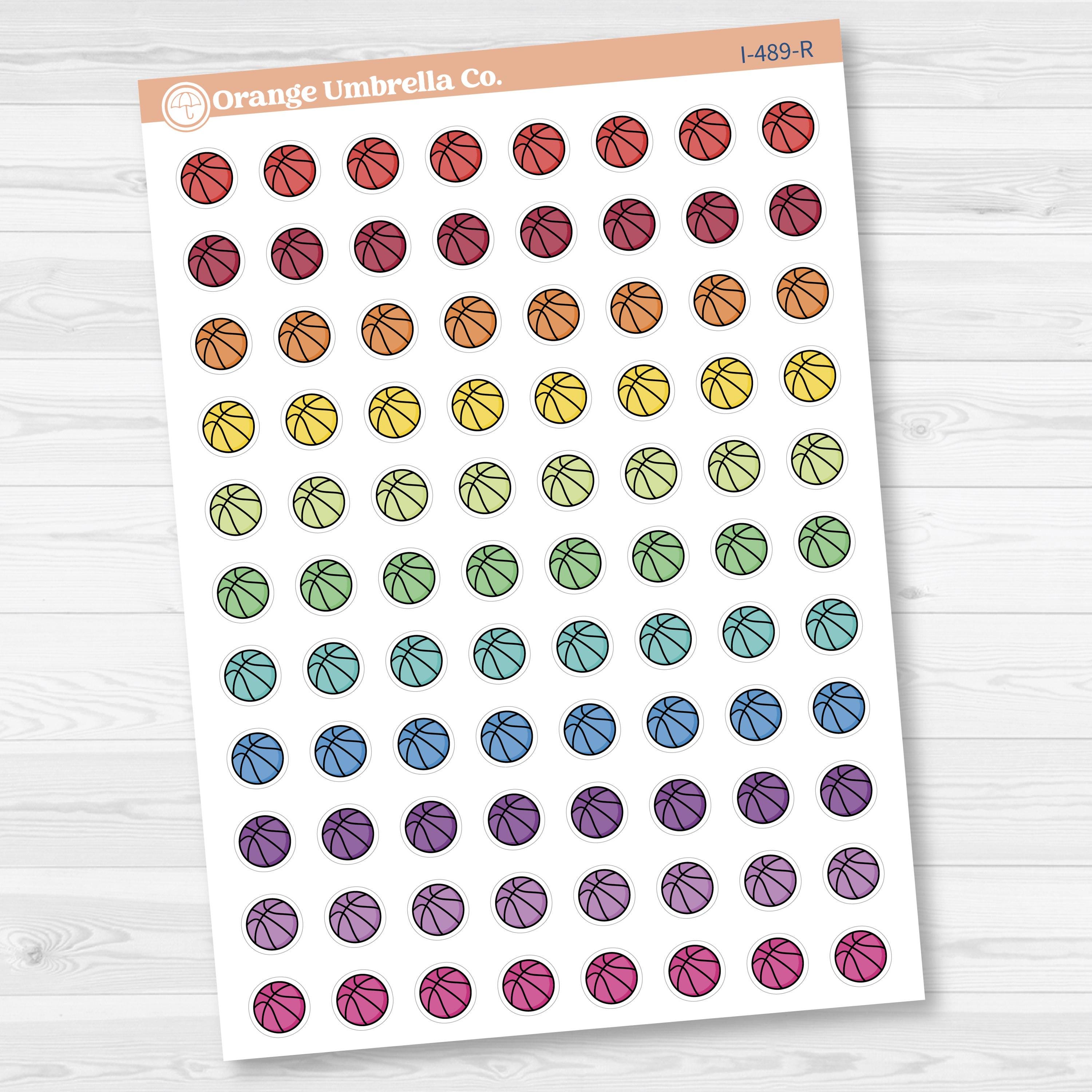 Hand Doodled Basketball Icon Planner Stickers | I-489
