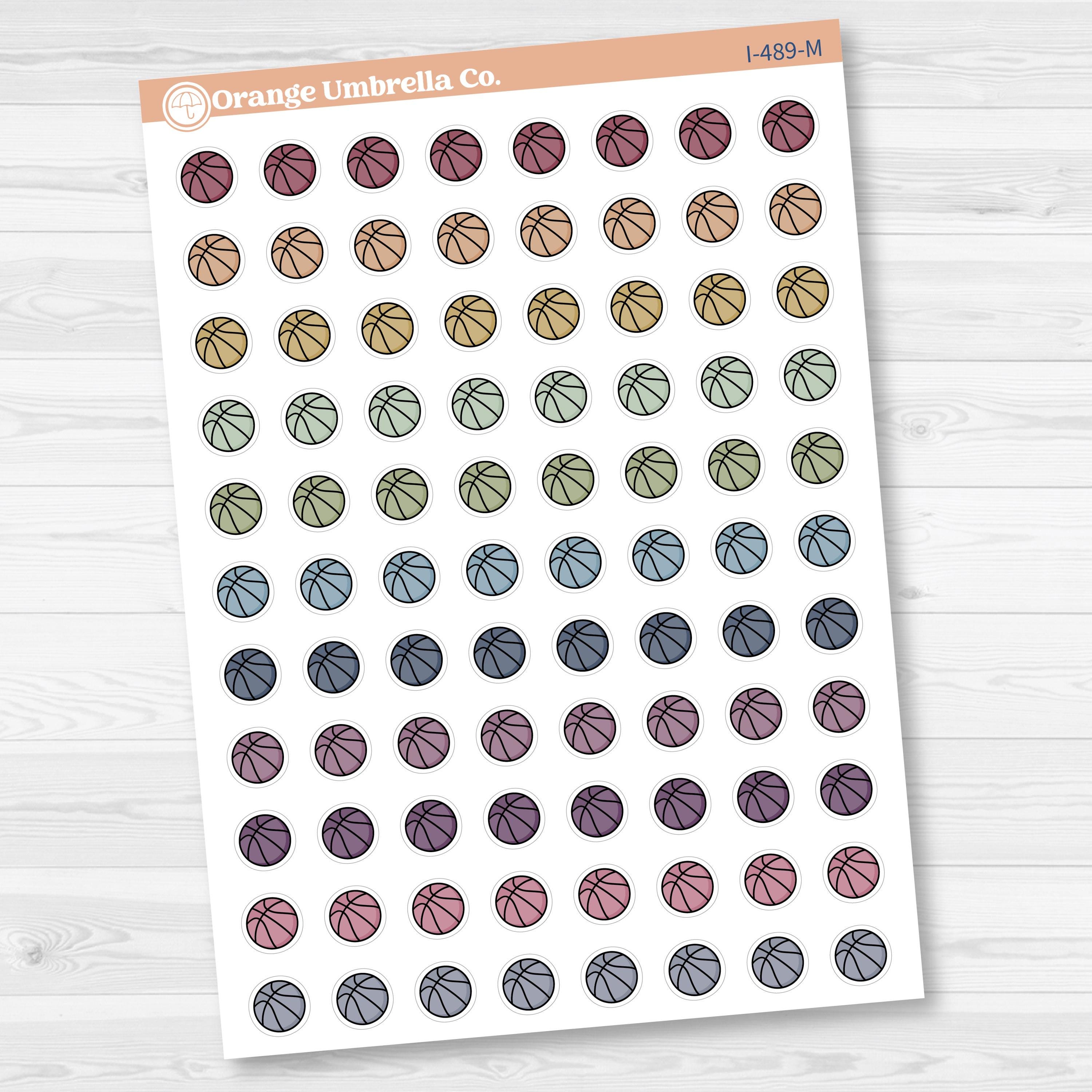 Hand Doodled Basketball Icon Planner Stickers | I-489