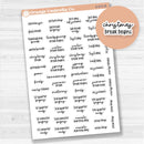 School Related Holiday Script Planner Stickers | F17 | S-072-B