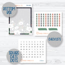 Winter Floral Stickers | 7x9 Compact Vertical Planner Kit Stickers | Stillness | 355-091
