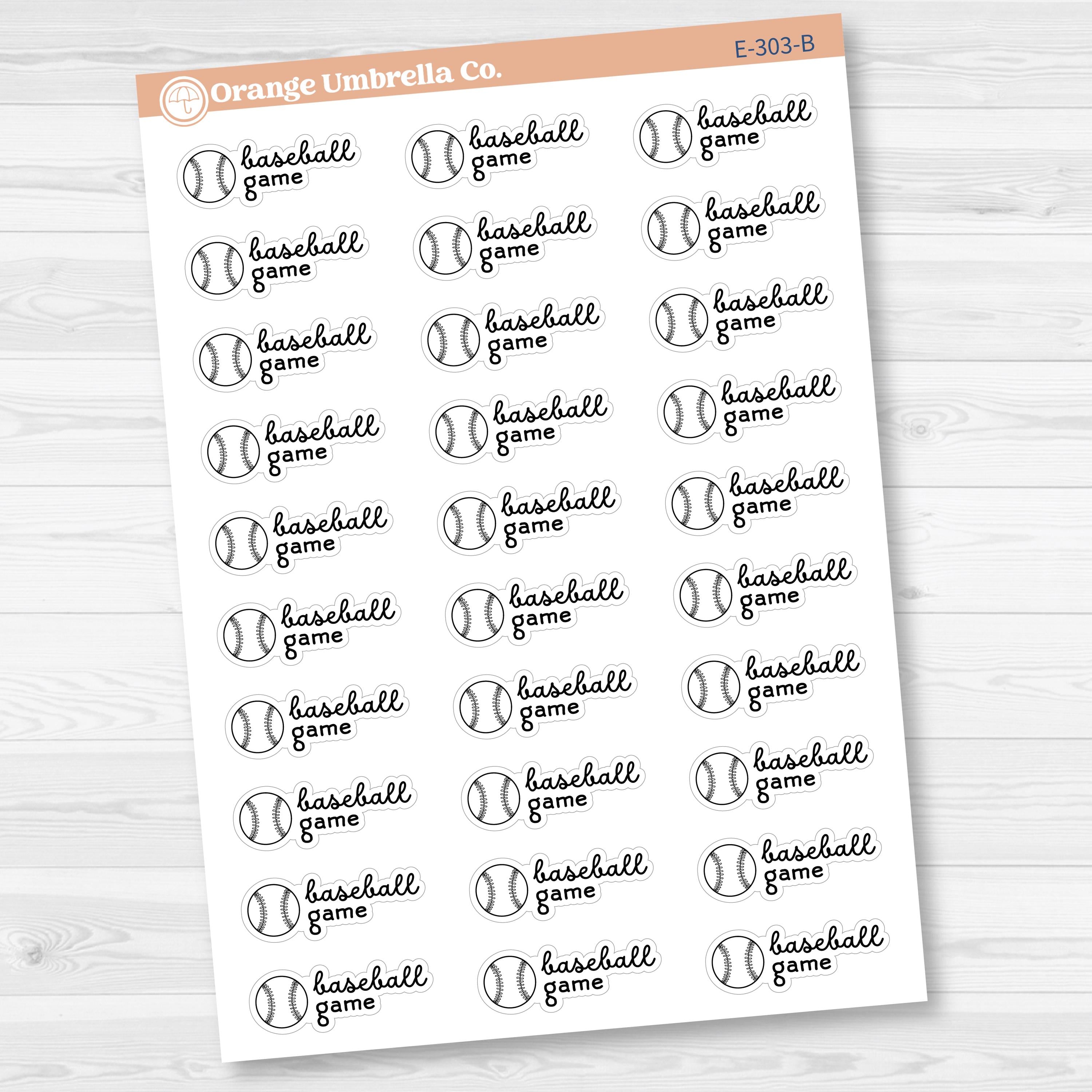 Baseball Game Event Icon Planner Stickers | F16 | E-303