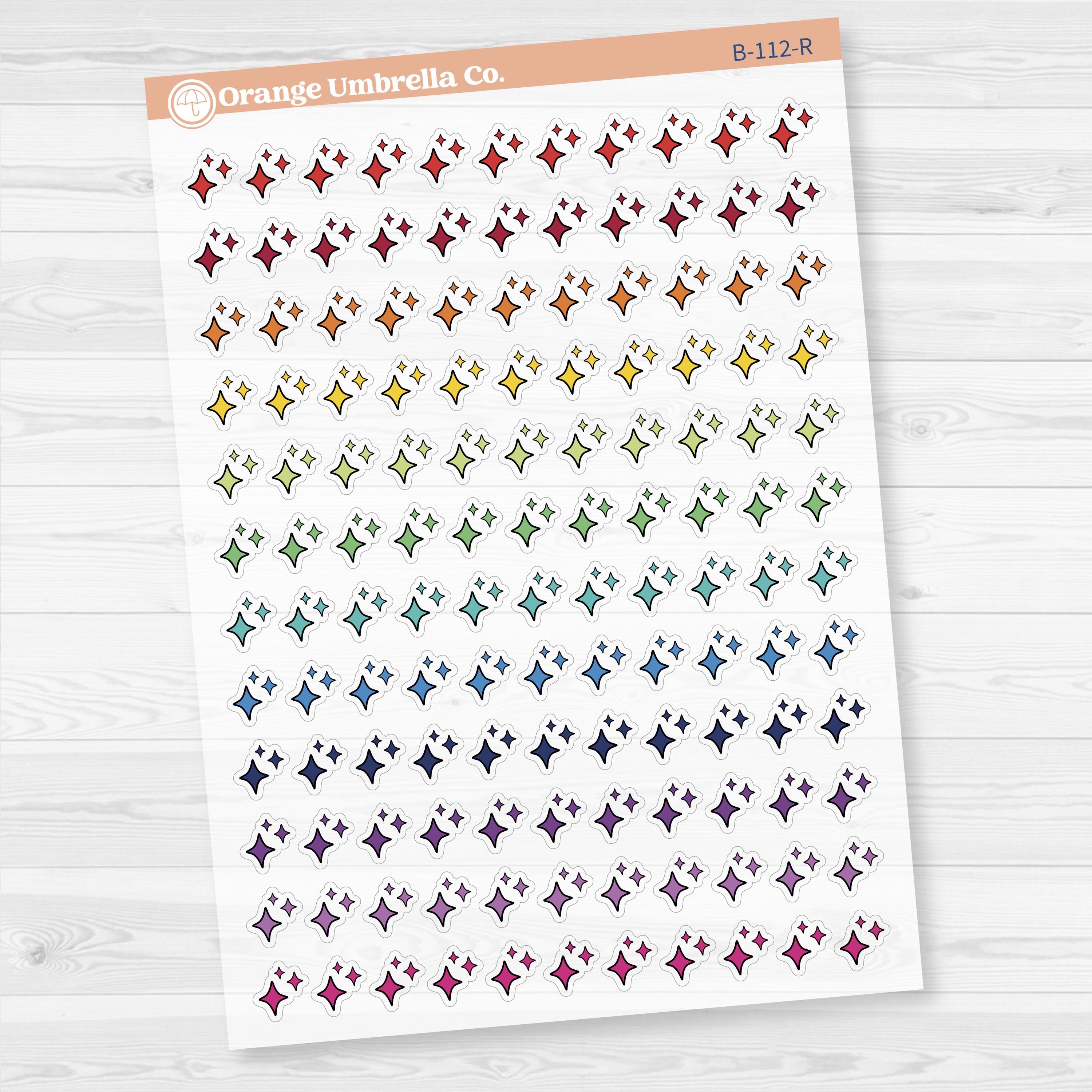 2025 Kit Starburst Pieces Planner Stickers | Clear Matte | B-112-CM