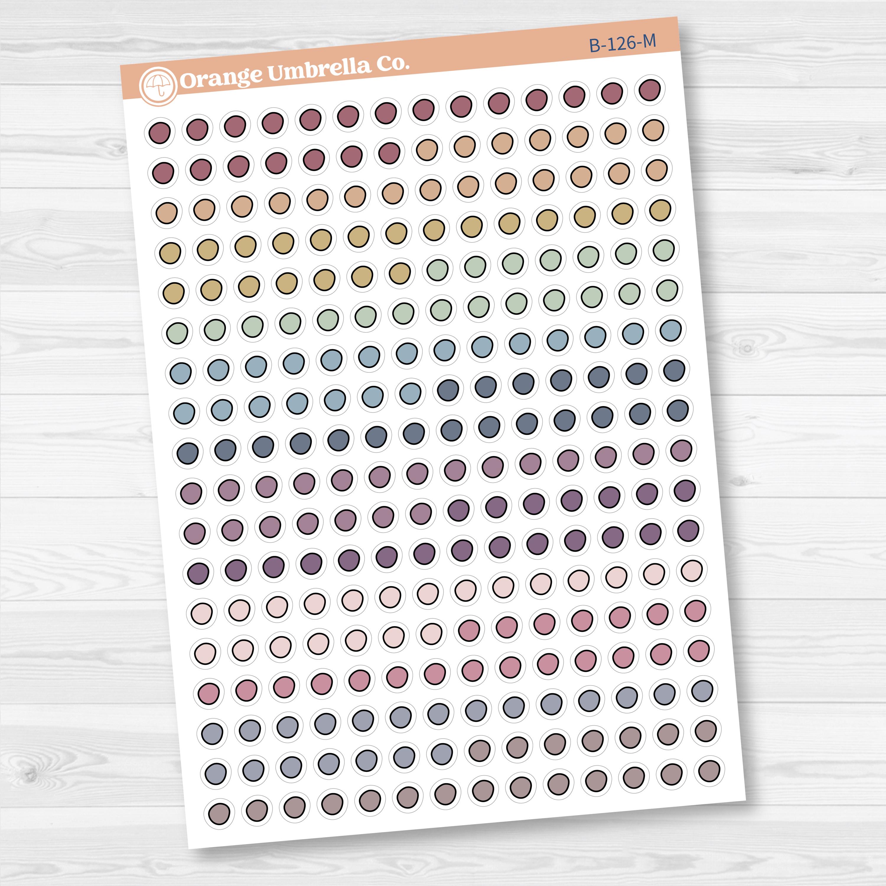 Wonky Checkbox Circles from Journaling Kits Planner Sticker | B-126