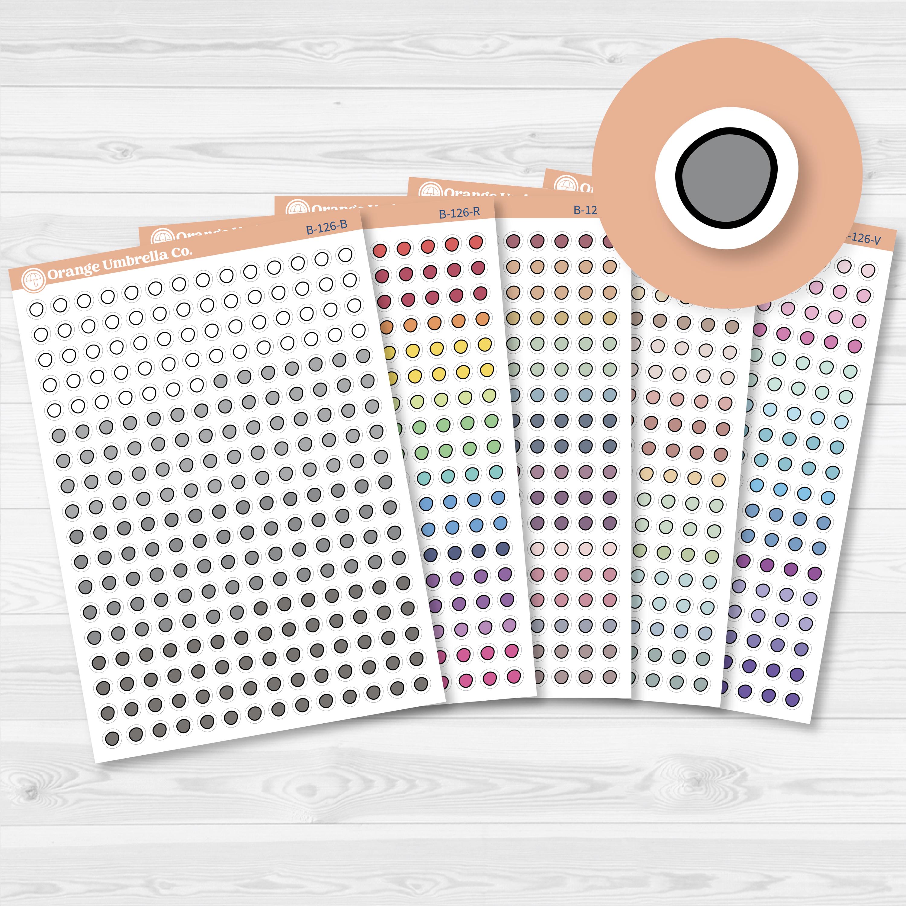 Wonky Checkbox Circles from Journaling Kits Planner Sticker | B-126