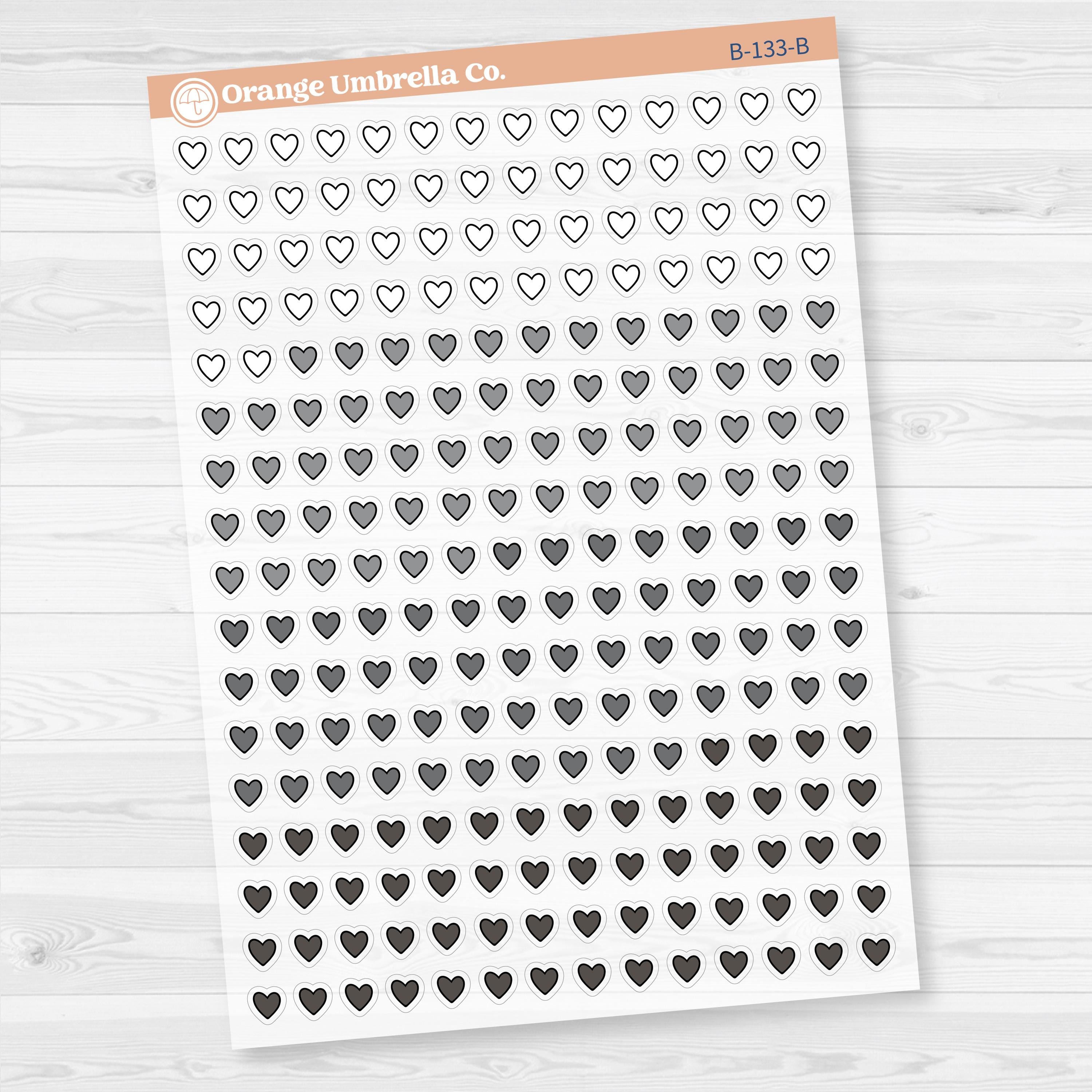 Heart Kit Pieces Planner Stickers | Clear Matte | B-133-CM